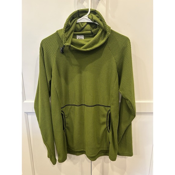 Melanzana Sweaters - Melanzana Micro Grid Hoodie Womens M Green Fleece Pullover Outdoor Leadville CO
